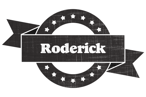 Roderick grunge logo