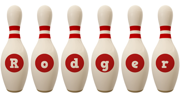 Rodger bowling-pin logo