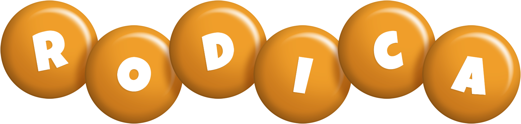 Rodica candy-orange logo