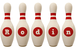 Rodin bowling-pin logo