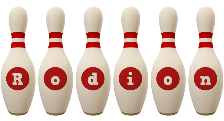 Rodion bowling-pin logo