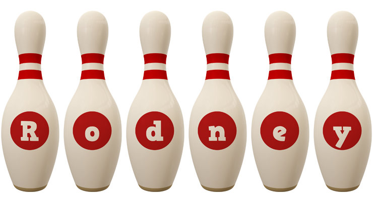 Rodney bowling-pin logo