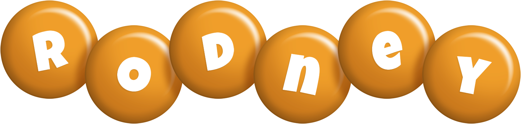 Rodney candy-orange logo
