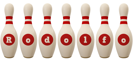 Rodolfo bowling-pin logo