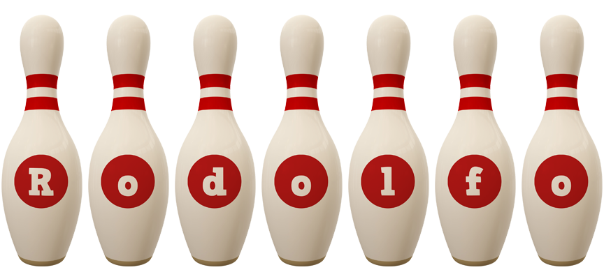 Rodolfo bowling-pin logo