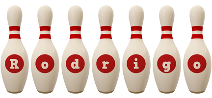Rodrigo bowling-pin logo