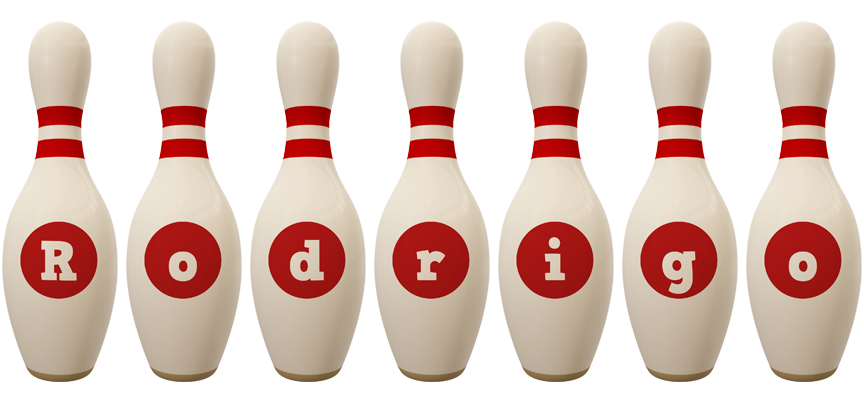 Rodrigo bowling-pin logo