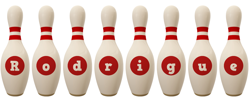 Rodrigue bowling-pin logo