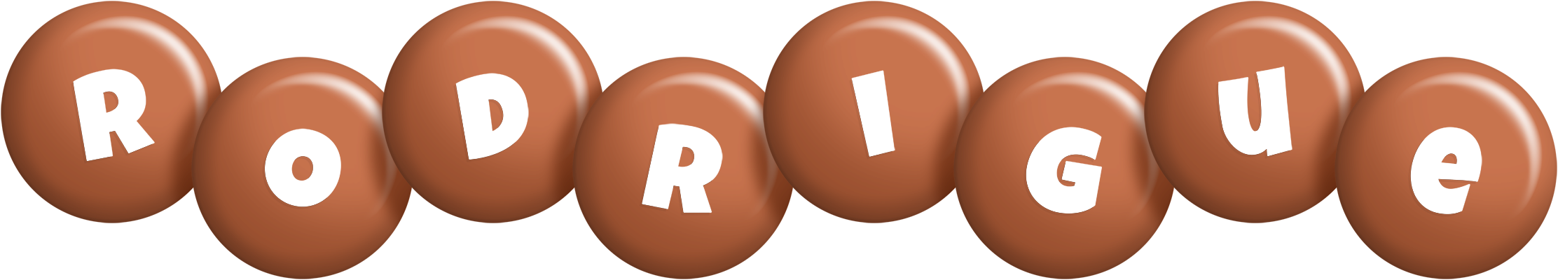 Rodrigue candy-brown logo
