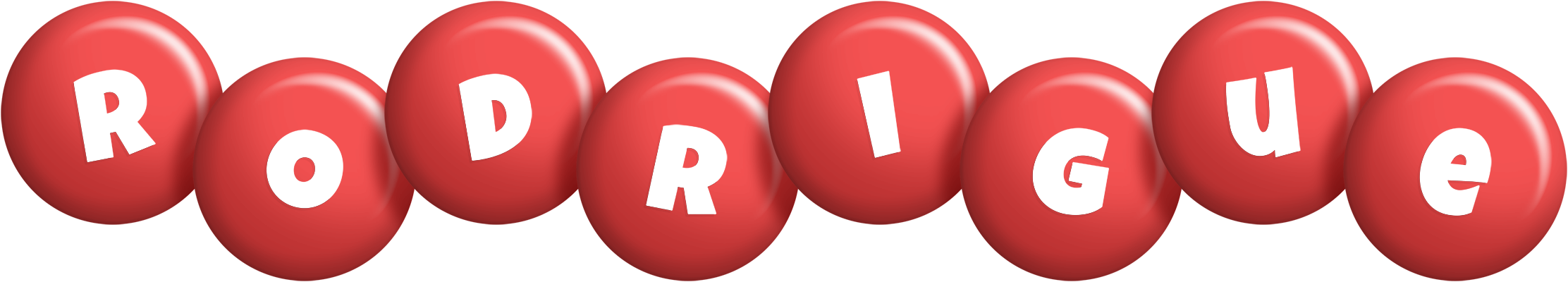 Rodrigue candy-red logo