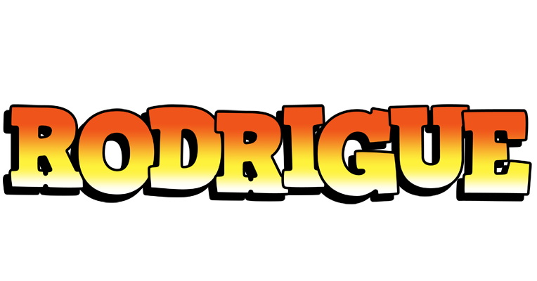 Rodrigue sunset logo