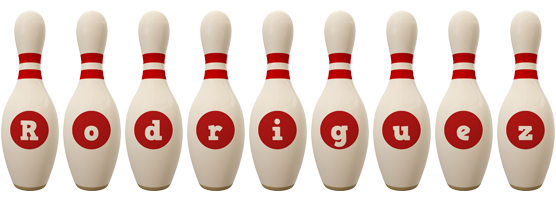 Rodriguez bowling-pin logo