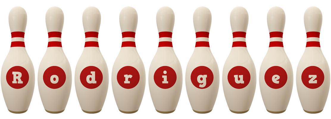 Rodriguez bowling-pin logo