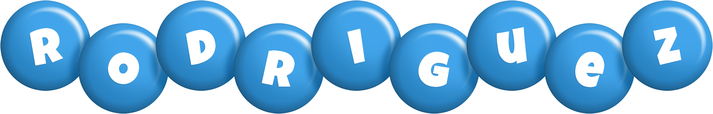 Rodriguez candy-blue logo