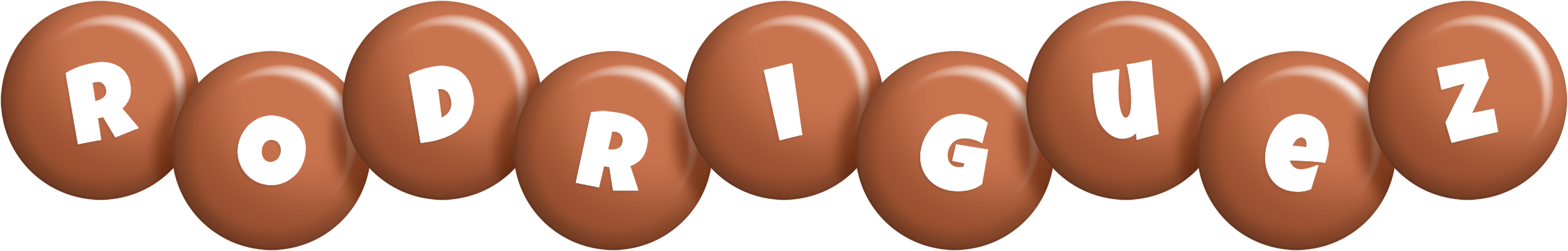 Rodriguez candy-brown logo