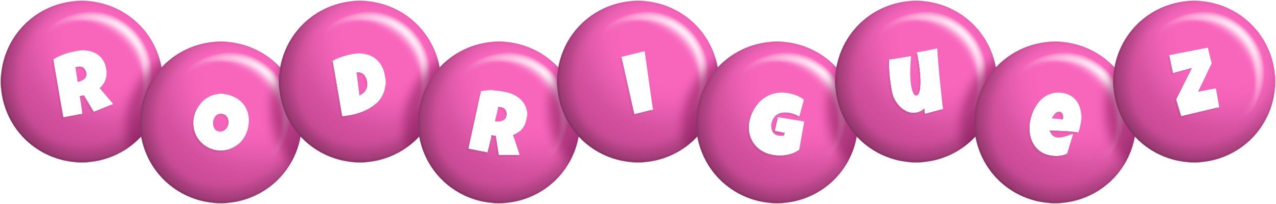 Rodriguez candy-pink logo