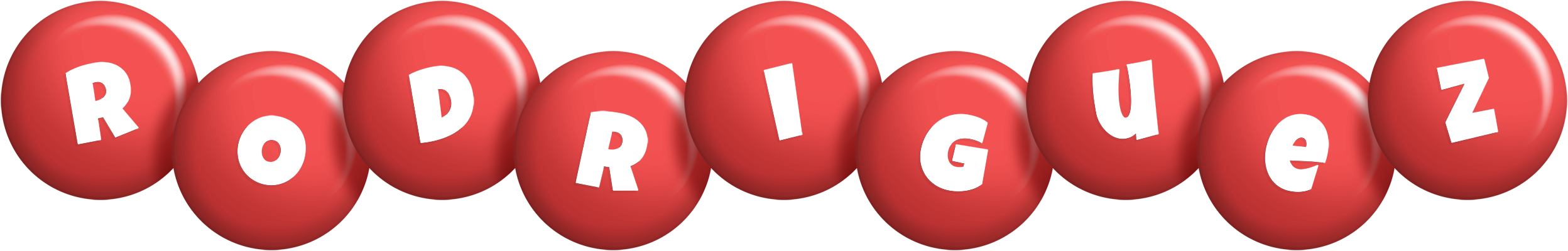 Rodriguez candy-red logo