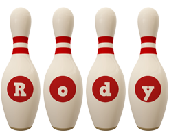 Rody bowling-pin logo
