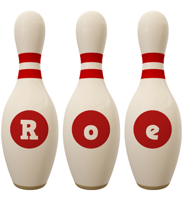 Roe bowling-pin logo
