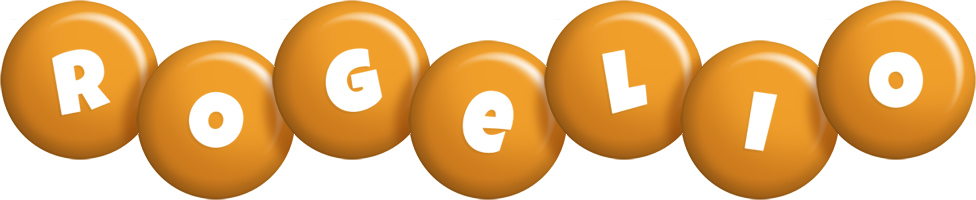 Rogelio candy-orange logo