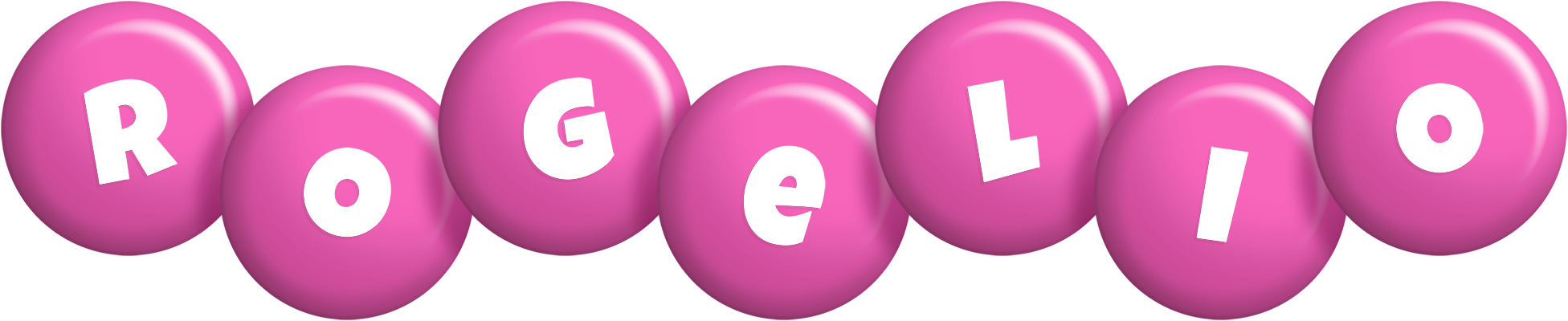 Rogelio candy-pink logo