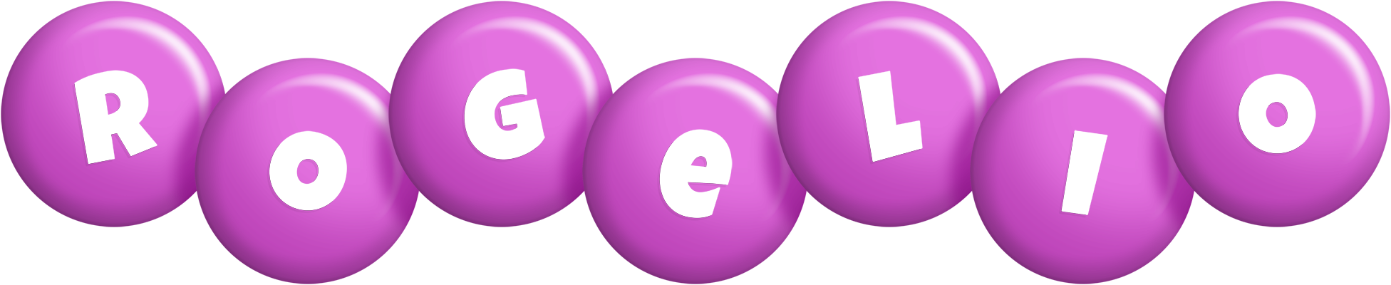 Rogelio candy-purple logo