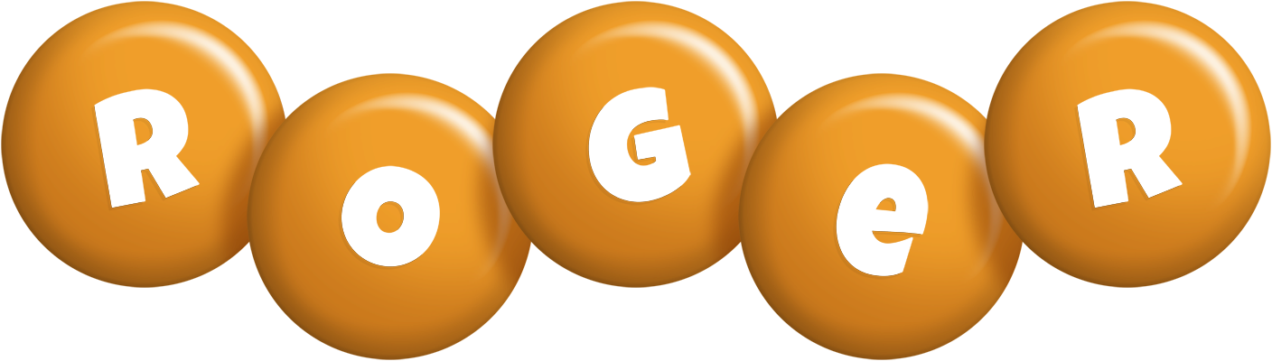 Roger candy-orange logo
