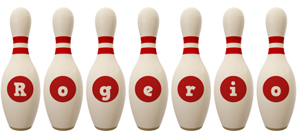 Rogerio bowling-pin logo