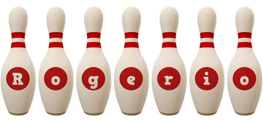 Rogerio bowling-pin logo