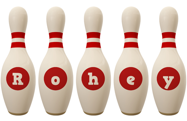 Rohey bowling-pin logo