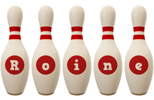 Roine bowling-pin logo