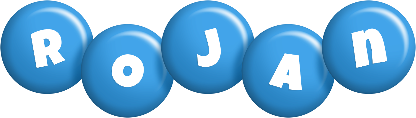 Rojan candy-blue logo