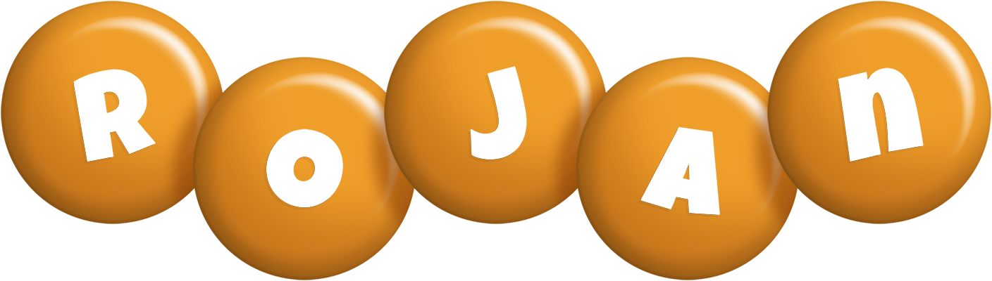 Rojan candy-orange logo
