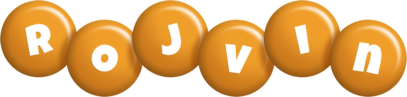 Rojvin candy-orange logo
