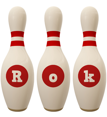 Rok bowling-pin logo