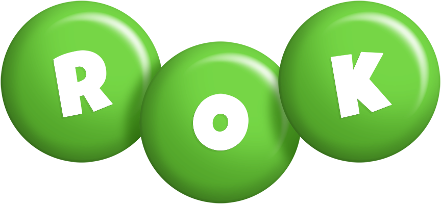 Rok candy-green logo