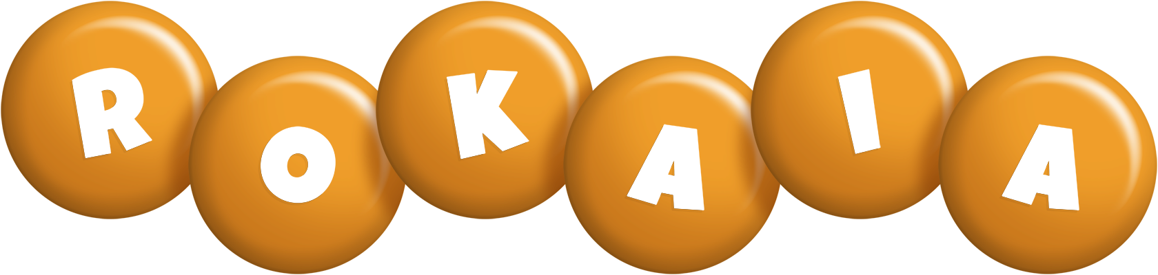 Rokaia candy-orange logo
