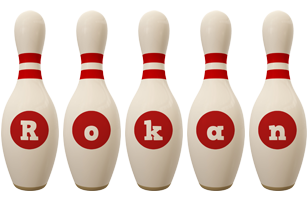 Rokan bowling-pin logo