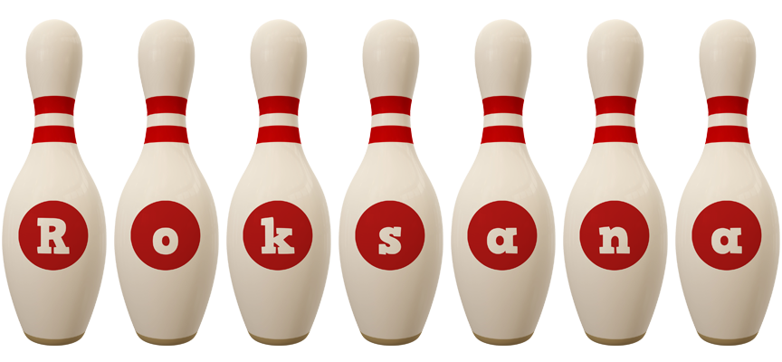 Roksana bowling-pin logo