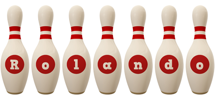 Rolando bowling-pin logo