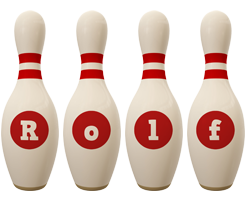 Rolf bowling-pin logo