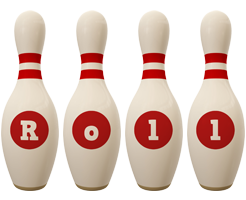 Roll bowling-pin logo