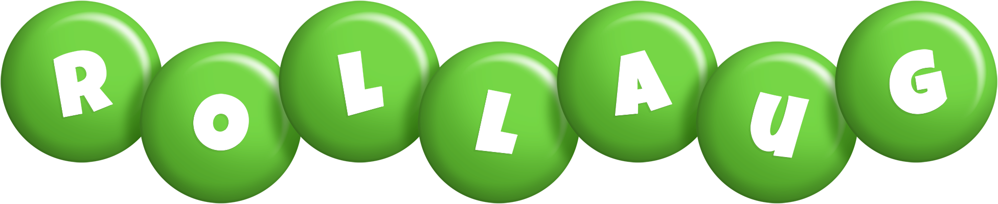 Rollaug candy-green logo