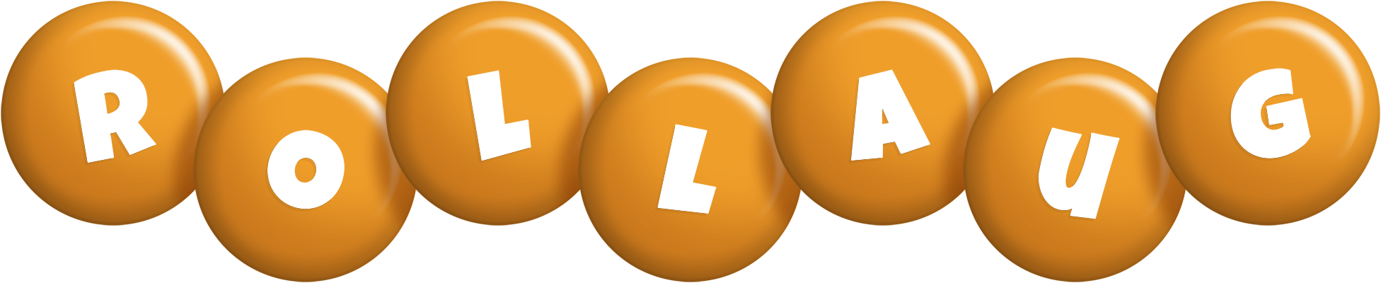 Rollaug candy-orange logo