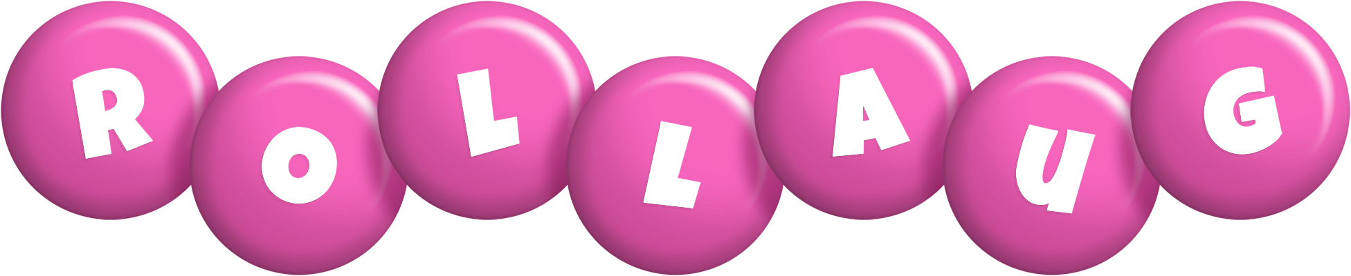 Rollaug candy-pink logo