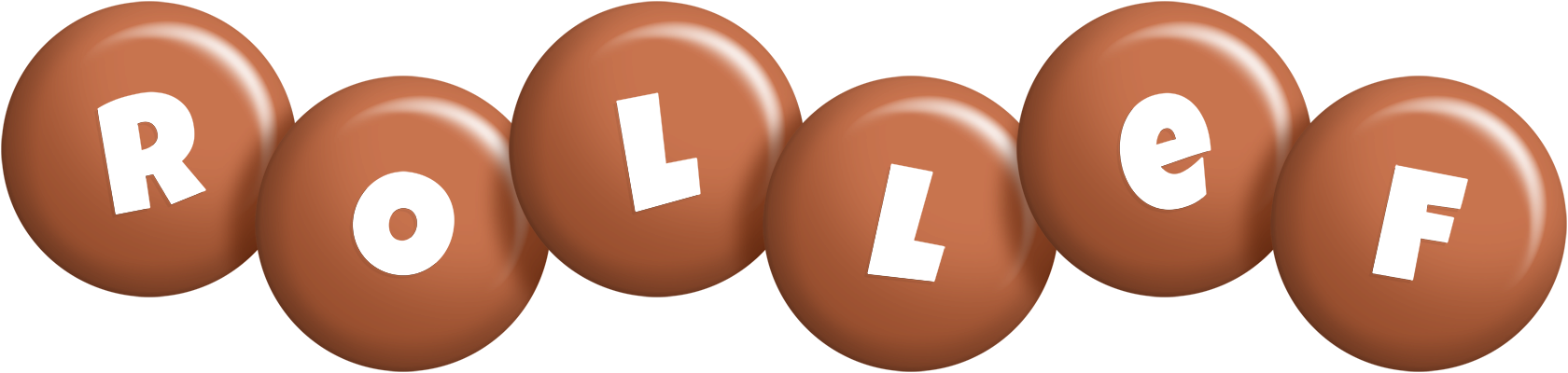 Rollef candy-brown logo