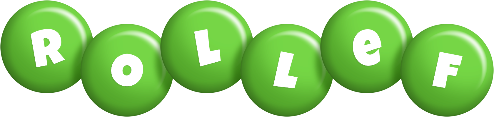 Rollef candy-green logo