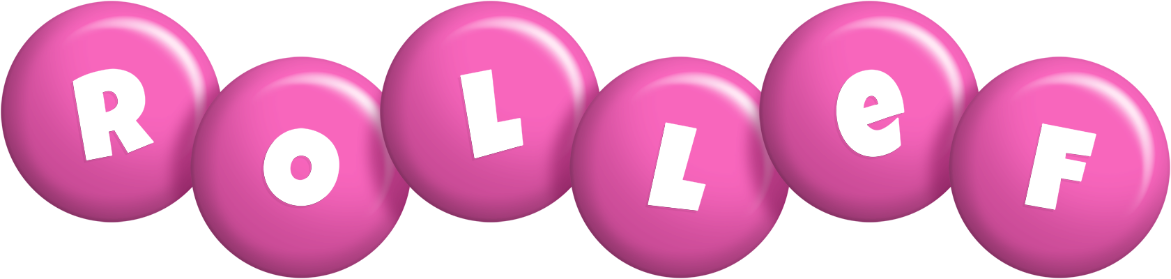 Rollef candy-pink logo