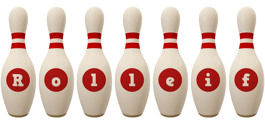 Rolleif bowling-pin logo