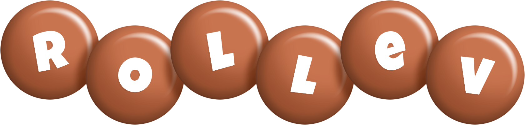 Rollev candy-brown logo